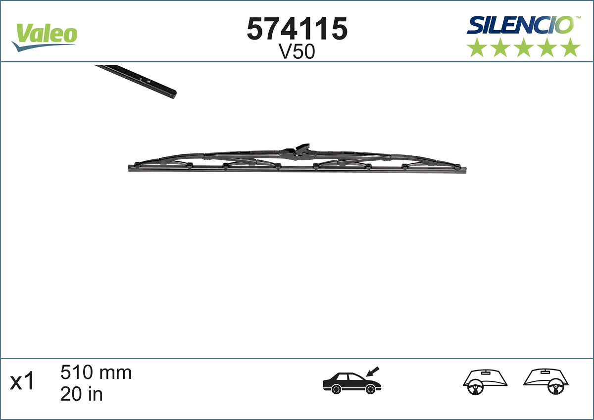 VALEO SILENCIO CARDBOARD Ablaktörlő lapát 574115_VALEO